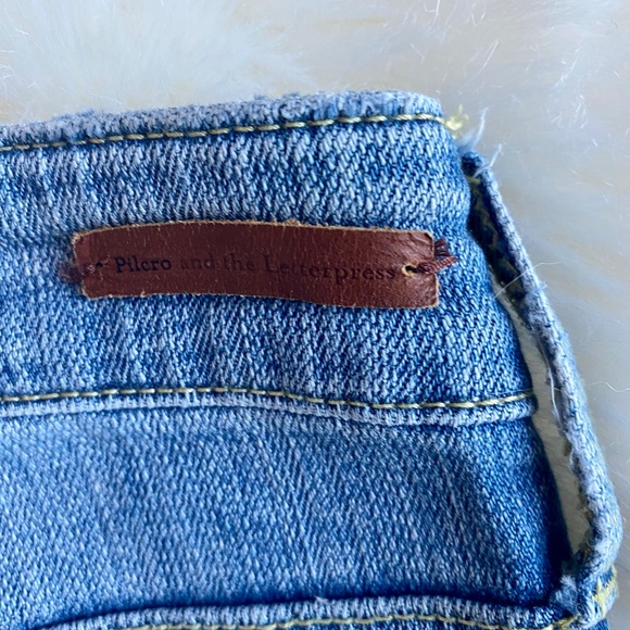 Anthropologie Pilcro and The Letterpress Hyphen Tassel Cropped Jeans Size 30 - Picture 6 of 7